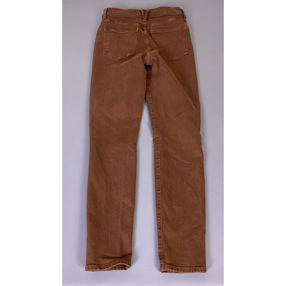 Veronica Beard Maera Skinny High Rise Jeans Size 27/4 Brown Stone Button Fly * - Picture 12 of 15